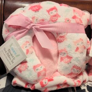 Pink Owl Baby Blanket